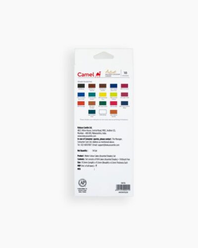 Camel  Artist  Water  Colours  Assorted  box  of  cakes,  18  shades  with  Brush  ₹300 - Image 3
