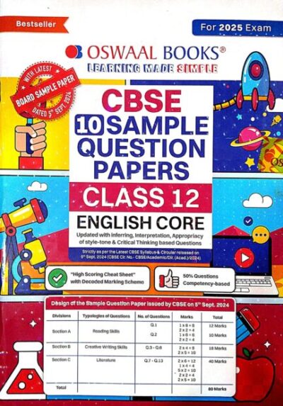English Core Sample Question Papers Class-12 ( Oswaal)