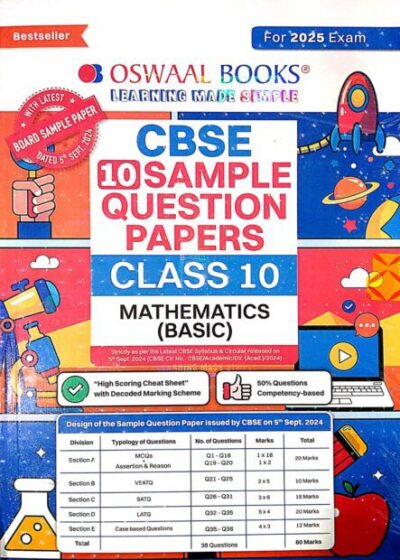 Mathematics (Basic) Sample Question Papers Class-10 (Oswaal)