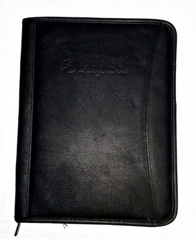 Leather Black office Conference Folder