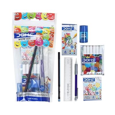 Doms Wow Kit | Perfect Value Pack 49/-|Gifting for Kids| 7Stationery Items
